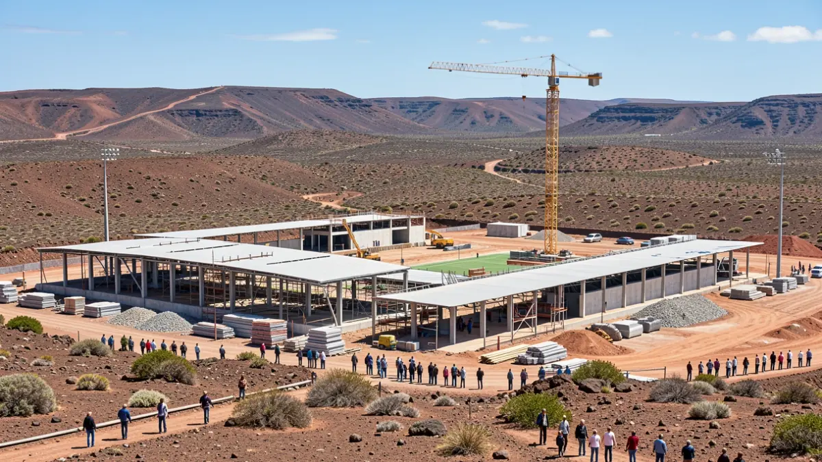 Generic image of construction work at a sports complex in the Canary Islands.