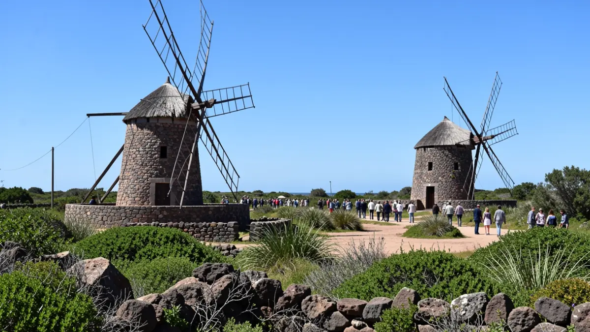 Windmills in Villaverde, Fuerteventura.