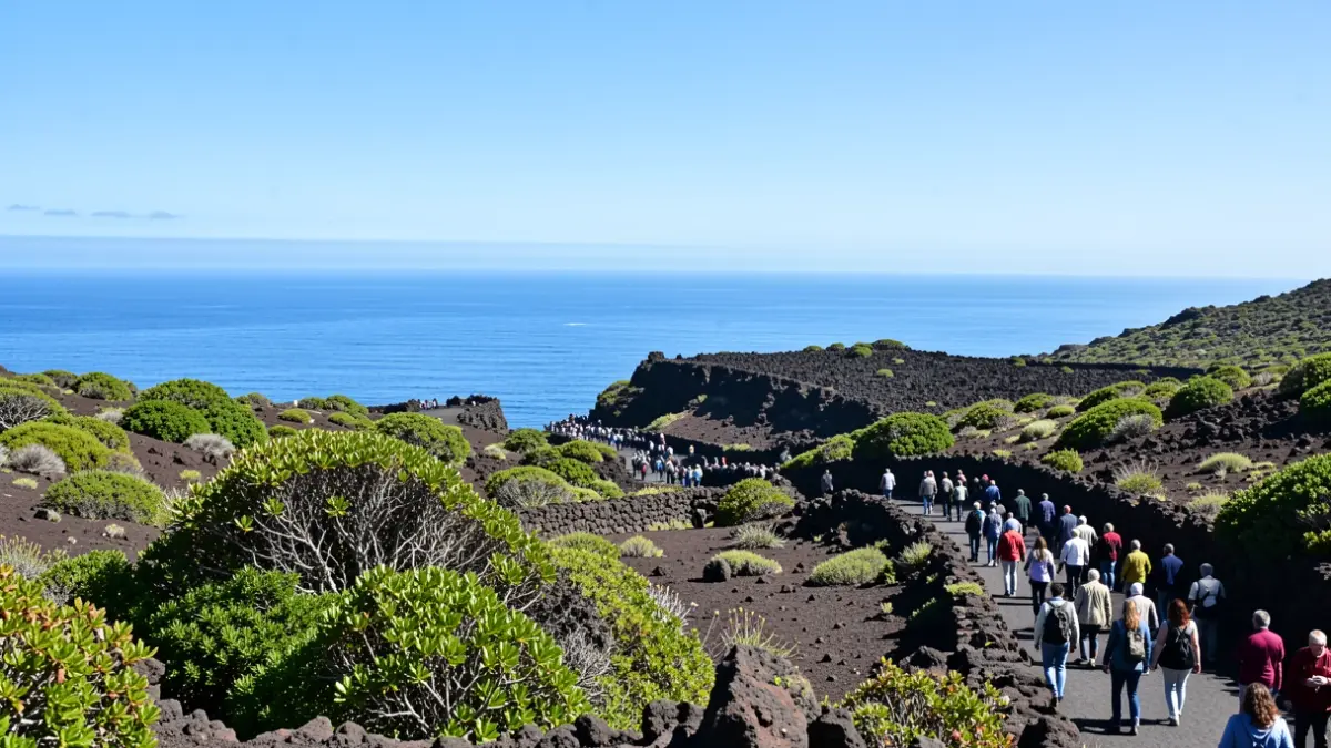 Imagen genérica de un día soleado en Valle Gran Rey, La Gomera, con cielo despejado y mar en calma.