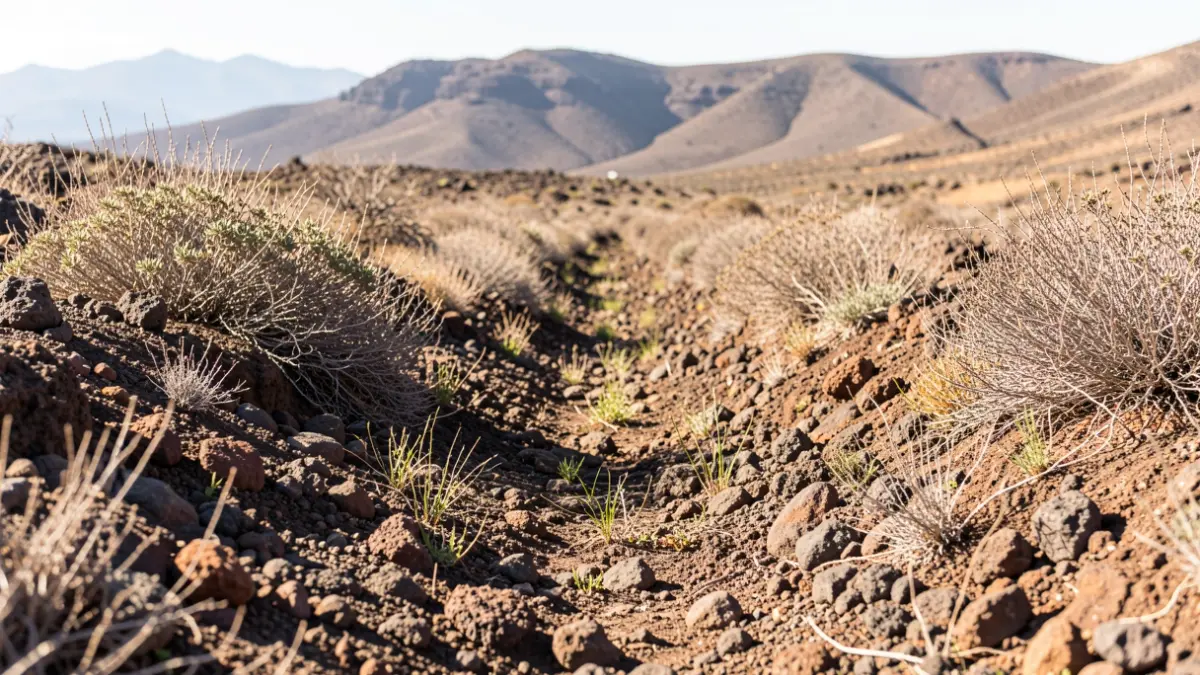 Generic image of a Canary Islands ravine undergoing natural regeneration.