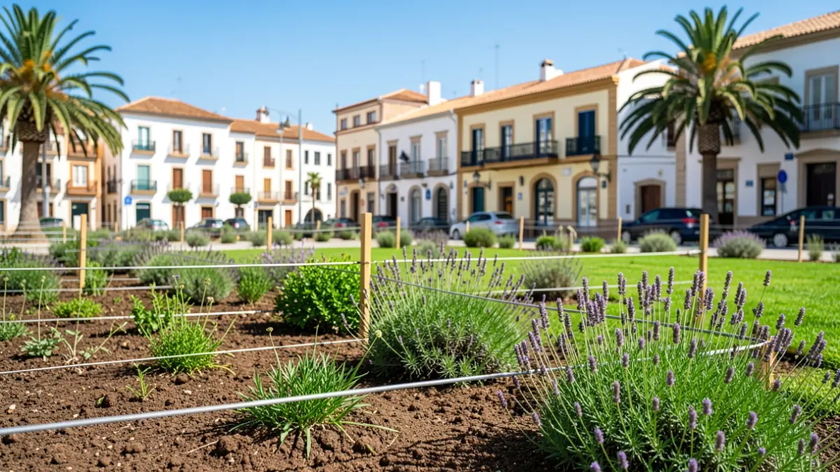 Ascension Square in Las Palmas de Gran Canaria after renovation with Canary Island species.