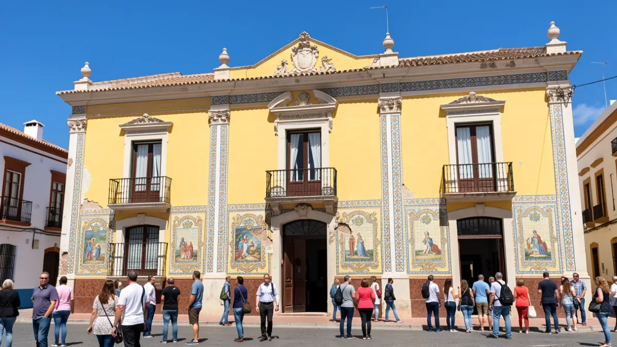 Restored facade of the Casa Amarilla in Arrecife.