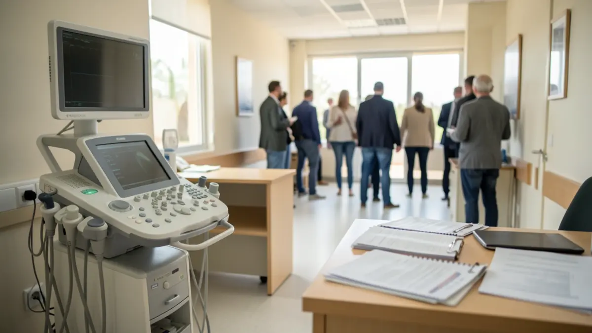 Generic image of a hospital medical consultation room.