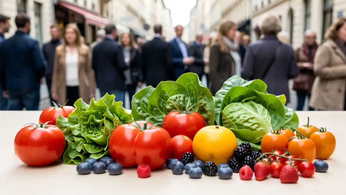 Imagen genérica de frutas y verduras frescas y coloridas.