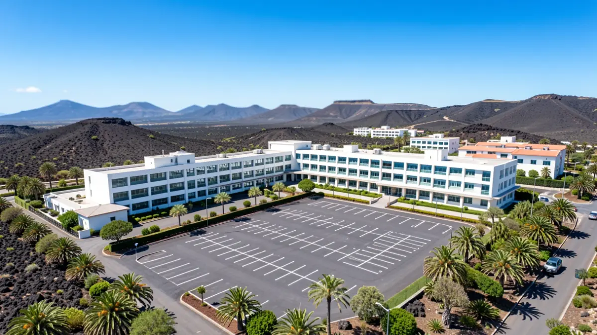 Imagen genérica de un nuevo aparcamiento junto a un hospital en Canarias.
