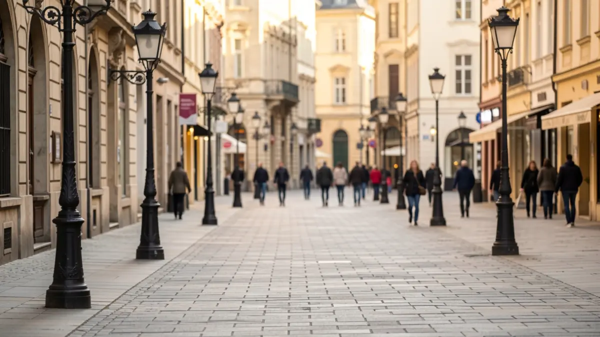 Generic image of a pedestrian street in a historic urban setting.