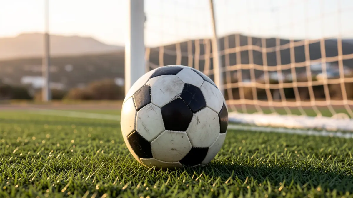 Generic image of a football field with artificial turf and goal.