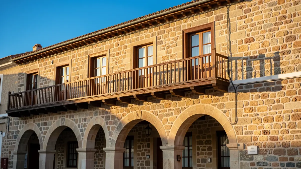 Facade of the Casa de los Sall in Telde, a historic building of traditional Canarian architecture.