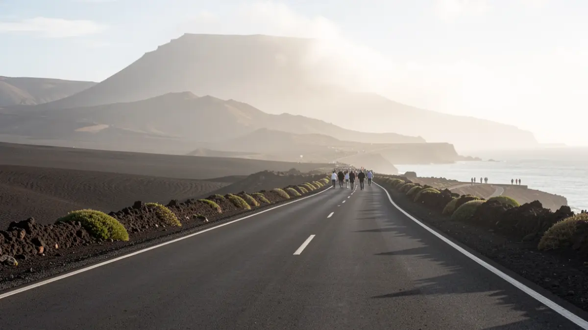 Generic image of a volcanic landscape in Tenerife under hazy conditions.