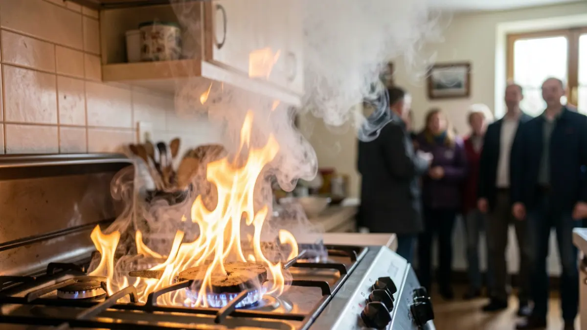 Imagen de un incendio en la cocina de una vivienda en Tenerife.