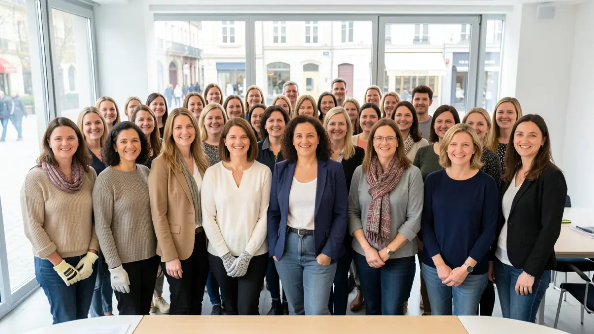 Generic image of a group of women celebrating the completion of an employment program.