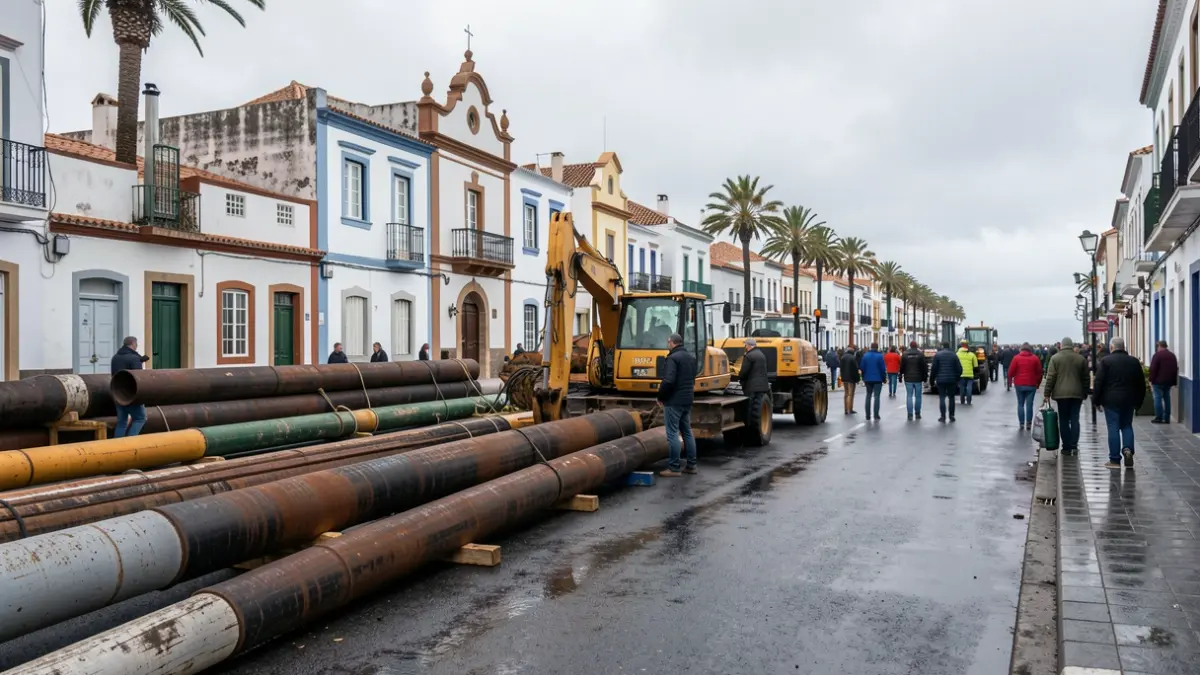 Improvement works to prevent flooding in Arrecife, Lanzarote.