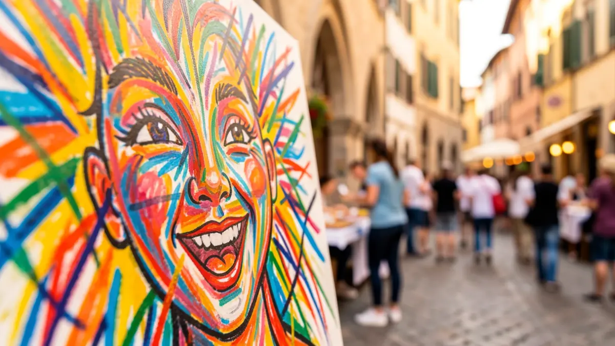Imagen genérica de una obra de arte abstracta y colorida que representa la creatividad juvenil.