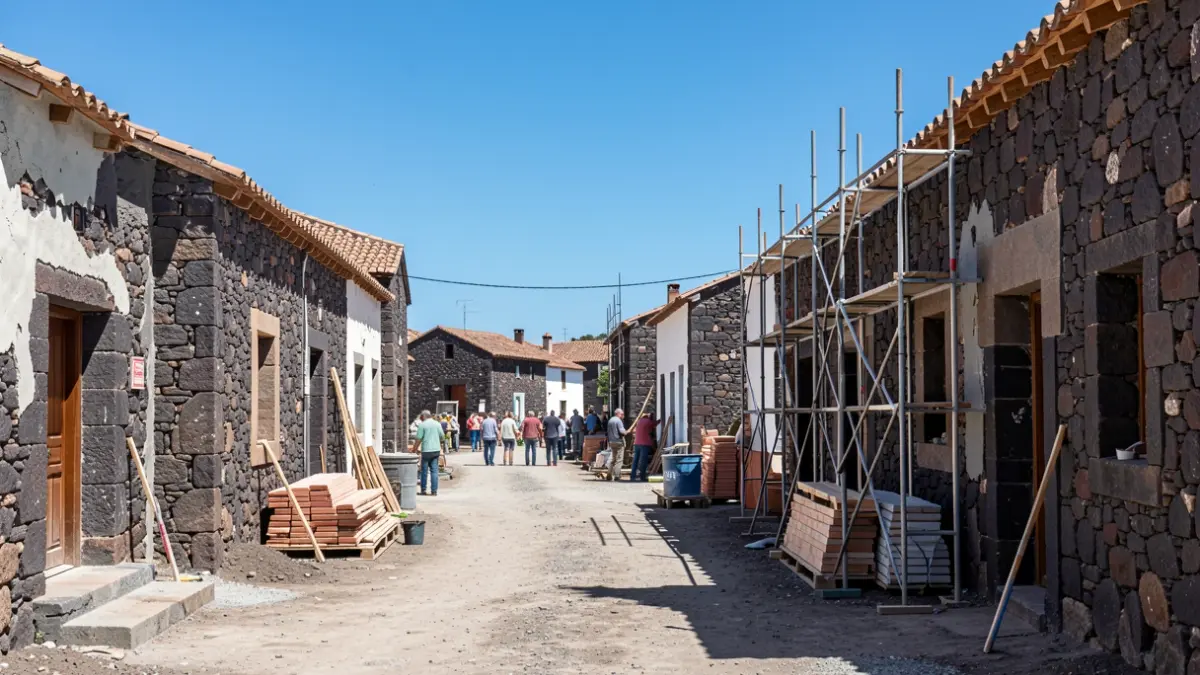 Obras de mejora y acondicionamiento en El Pozo de Las Calcosas, Valverde.