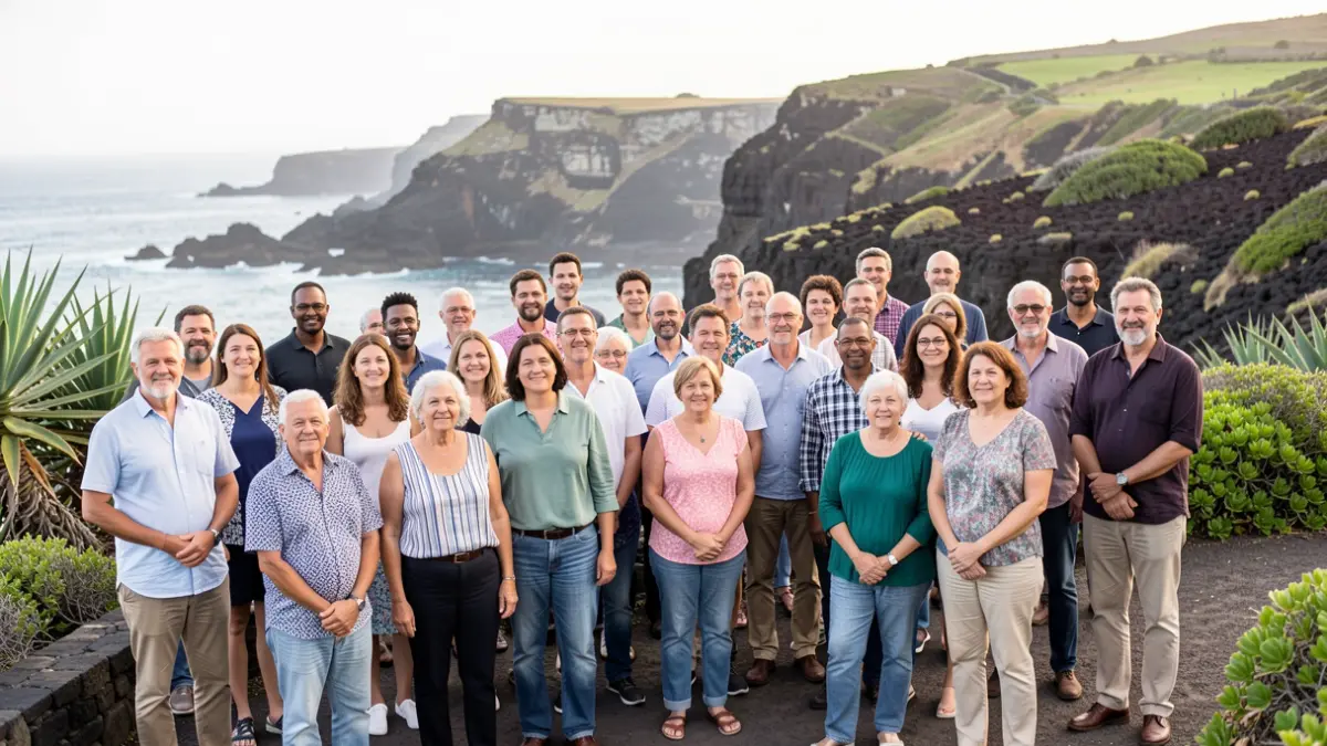 Generic image of a diverse group of people in the Canary Islands.