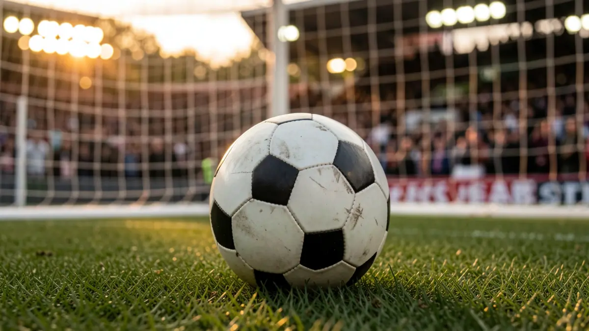 Generic image of a soccer ball on grass.