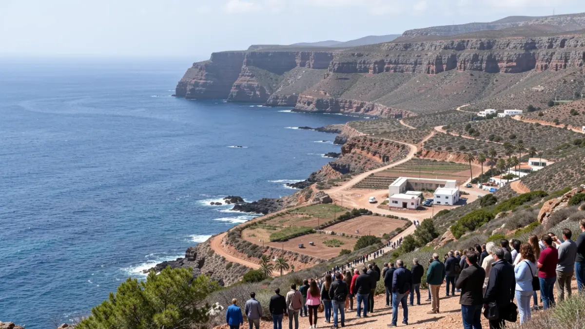 Paisaje costero en Gran Canaria entre Santa Águeda y El Pajar, zona de disputa de derechos de uso de terrenos.