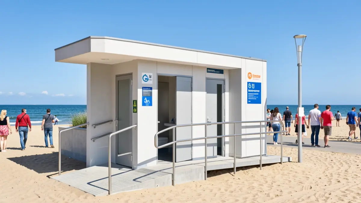 Imagen genérica de un balneario moderno y accesible en la playa.