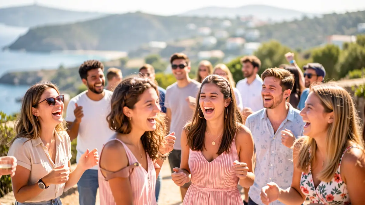 Young people participating in healthy outdoor leisure activities in Fuerteventura.