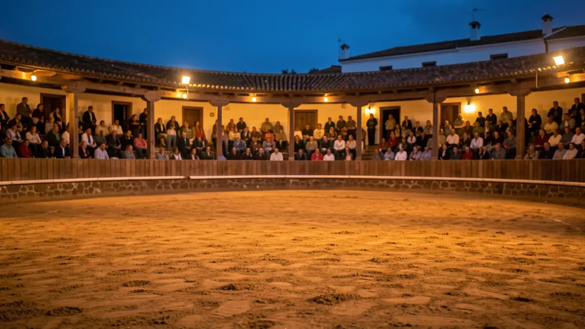 Imagen genérica de un terrero de lucha canaria al atardecer.