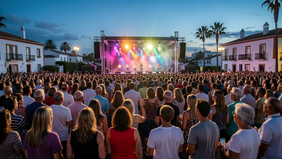 Generic image of an outdoor concert in Arrecife during the San Ginés festivities.