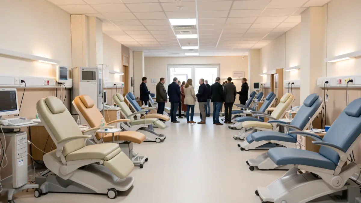 Generic image of a hospital day ward with medical equipment.