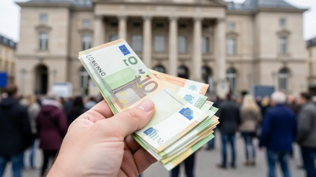Generic image of money and a public building.