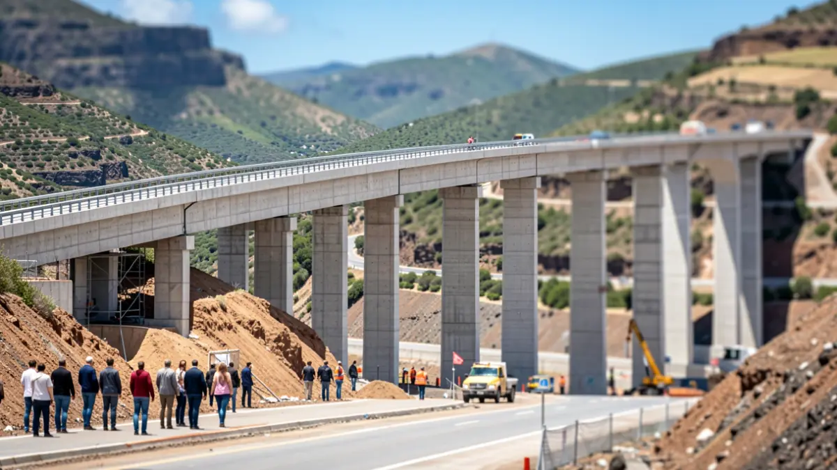 Imagen genérica de obras en un viaducto en Gran Canaria.