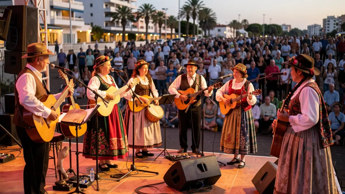 Imagen genérica de un grupo de folclore canario actuando en Lanzarote.