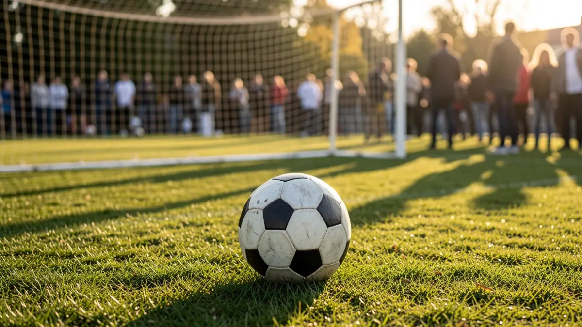 Generic image of a soccer ball on grass.