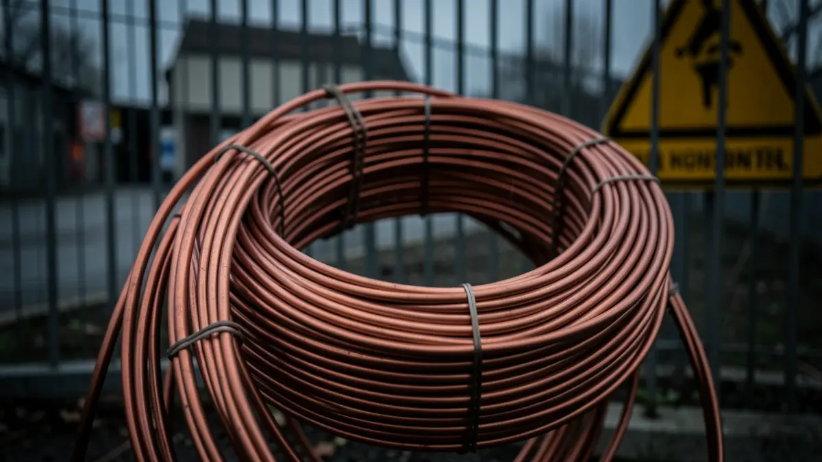 Stolen copper cable, representing the material stolen in the operation.