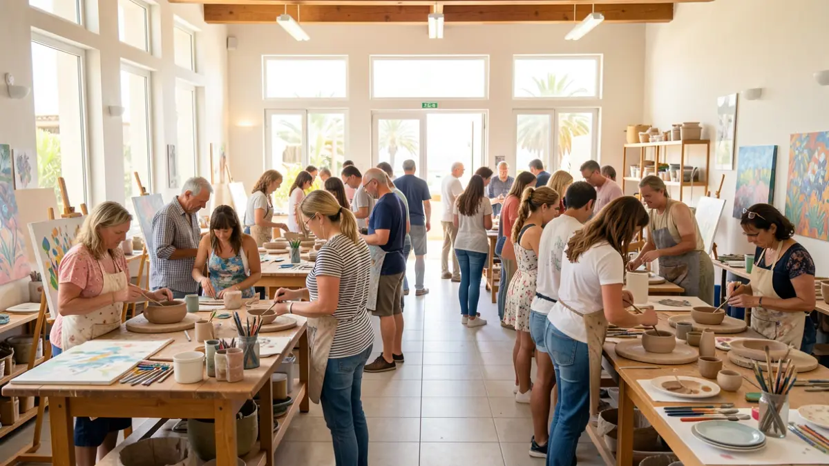Generic image of people participating in cultural workshops in the Canary Islands.