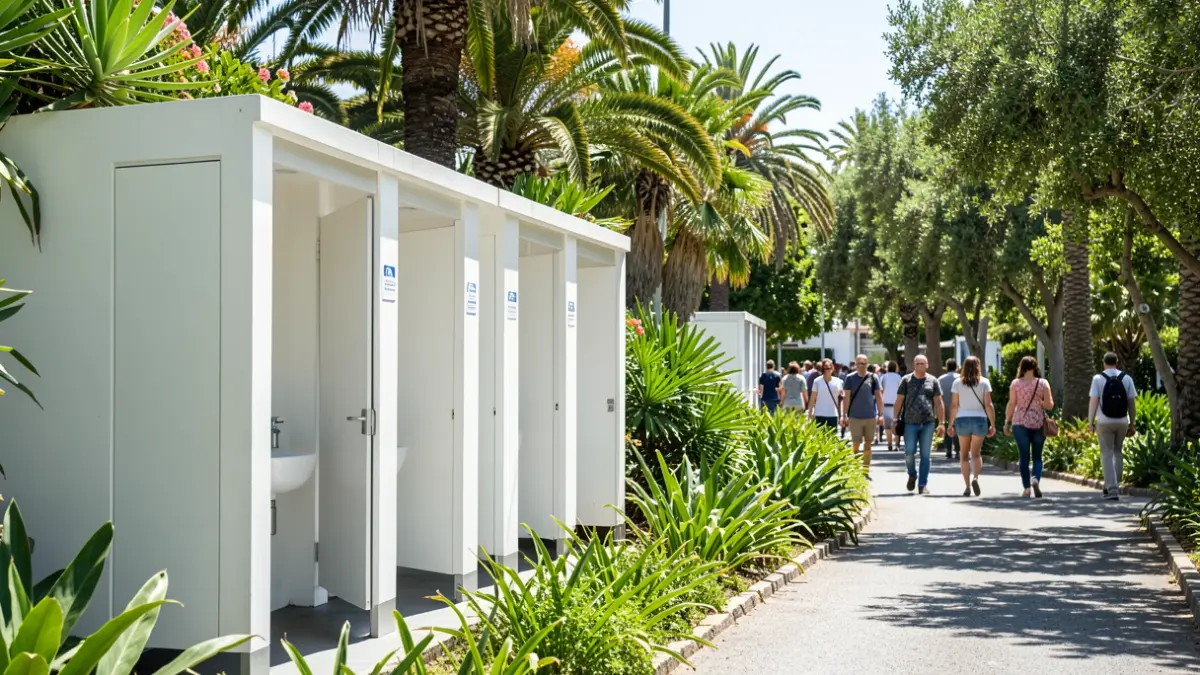 Imagen genérica de aseos públicos en un parque urbano canario.