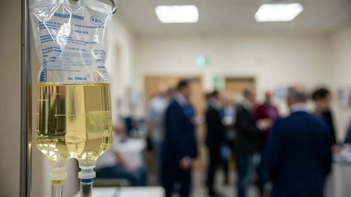 Imagen genérica de una bolsa de suero en un hospital.