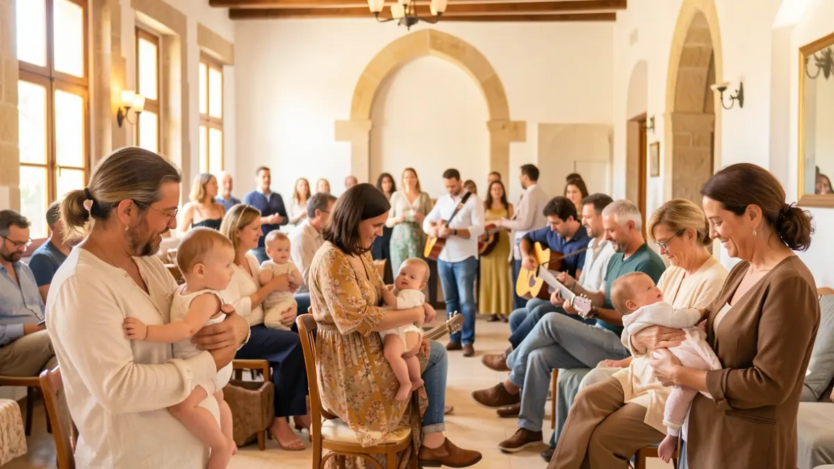 Imagen de padres y bebés participando en actividades musicales en el Auditorio de Tenerife.