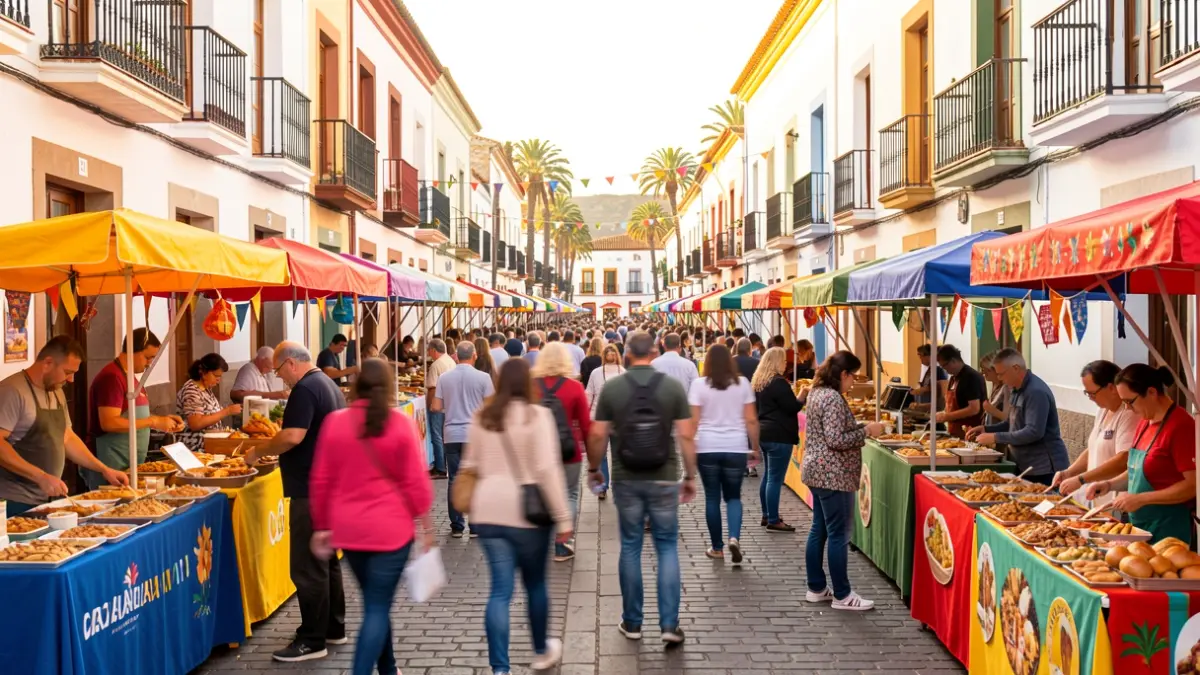 Imagen genérica de un evento comercial en La Orotava con puestos y ambiente festivo.