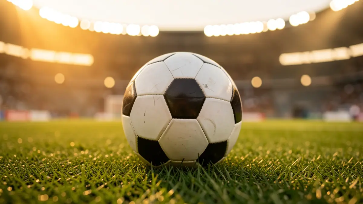 Imagen genérica de un balón de fútbol sobre el césped de un estadio.