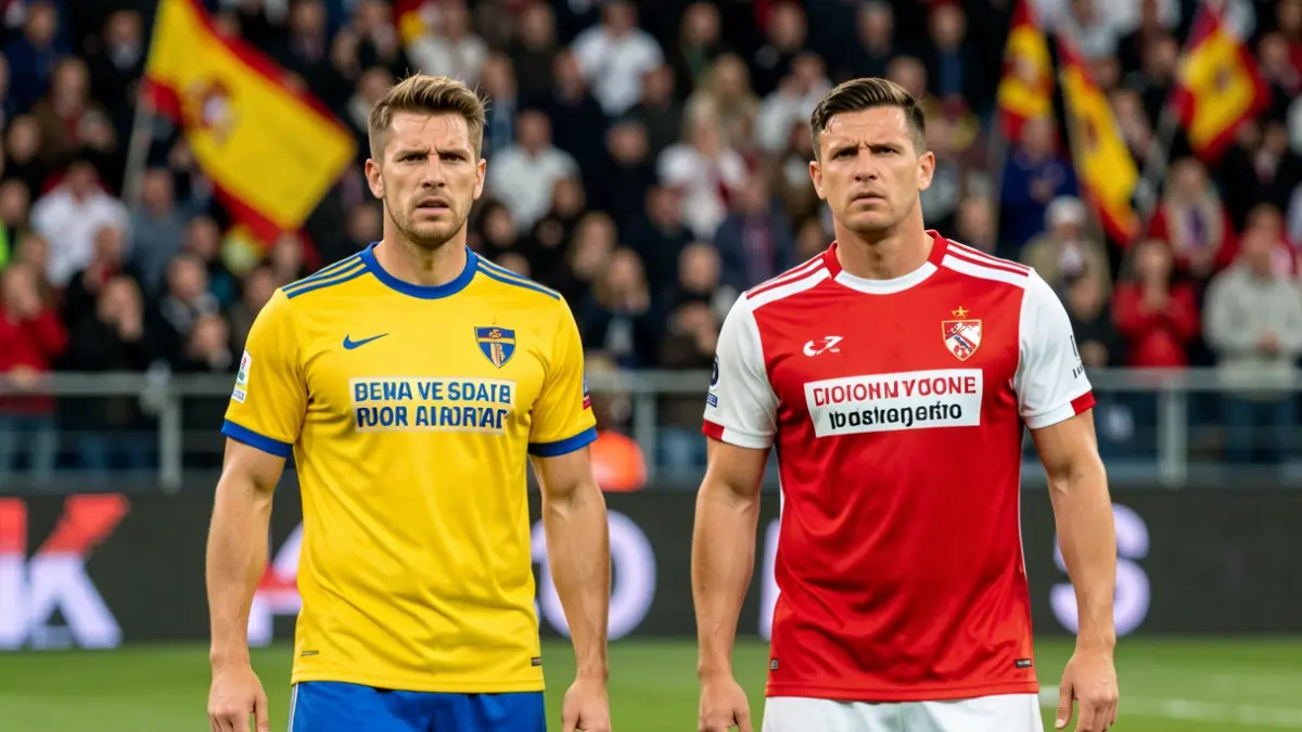 Jugadores de la UD Las Palmas y el Ceuta posan con camisetas reivindicativas antes del partido.