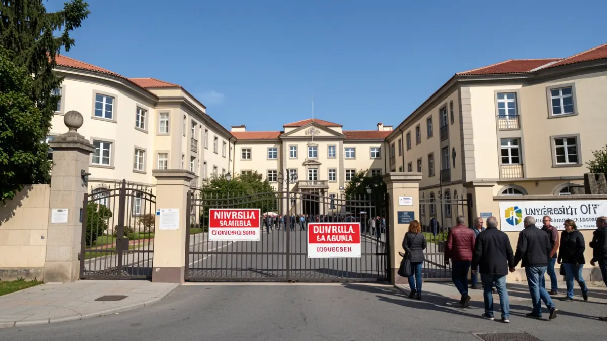 Imagen genérica de la Universidad de La Laguna con las instalaciones cerradas.