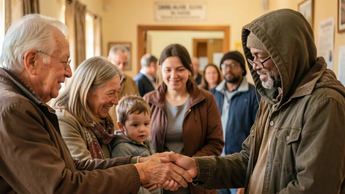 Generic image of elderly people, single-parent families, and homeless individuals receiving social support in Lanzarote.