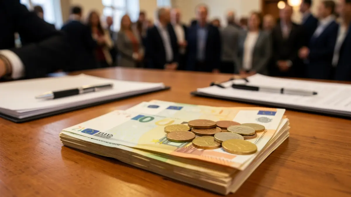 Imagen genérica de dinero y documentos oficiales.
