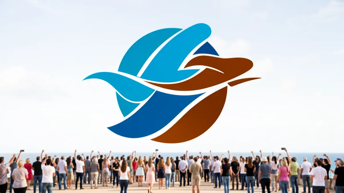 Generic image of symbolic representation of sports excellence in the Canary Islands with blue and ochre tones.