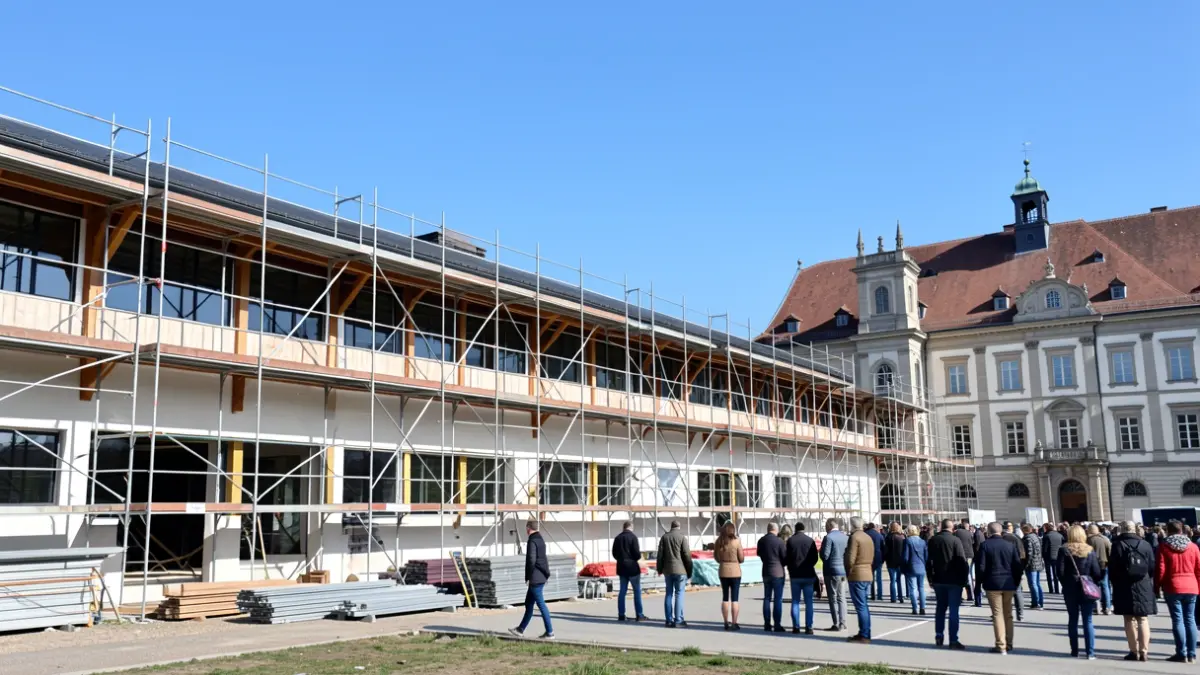 Generic image of construction work at a sports facility.
