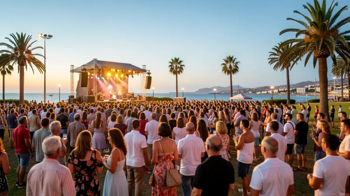 Generic image of an outdoor music festival in the Canary Islands.