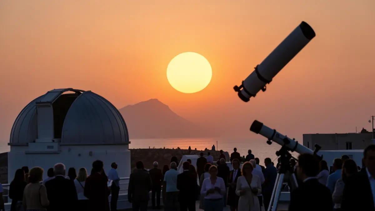 Imagen genérica de un eclipse solar parcial sobre las Islas Canarias.