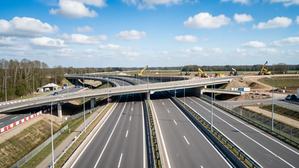Generic image of a highway with ongoing construction.