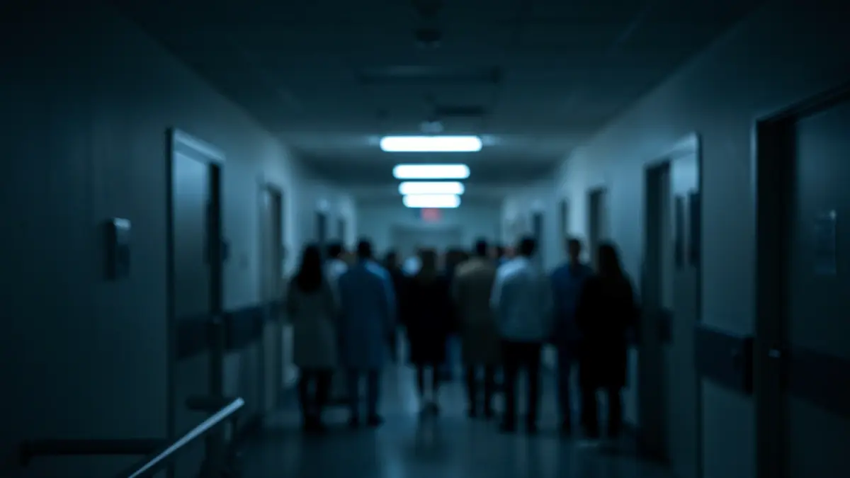 Generic image of a hospital environment with dim lights and shadows.