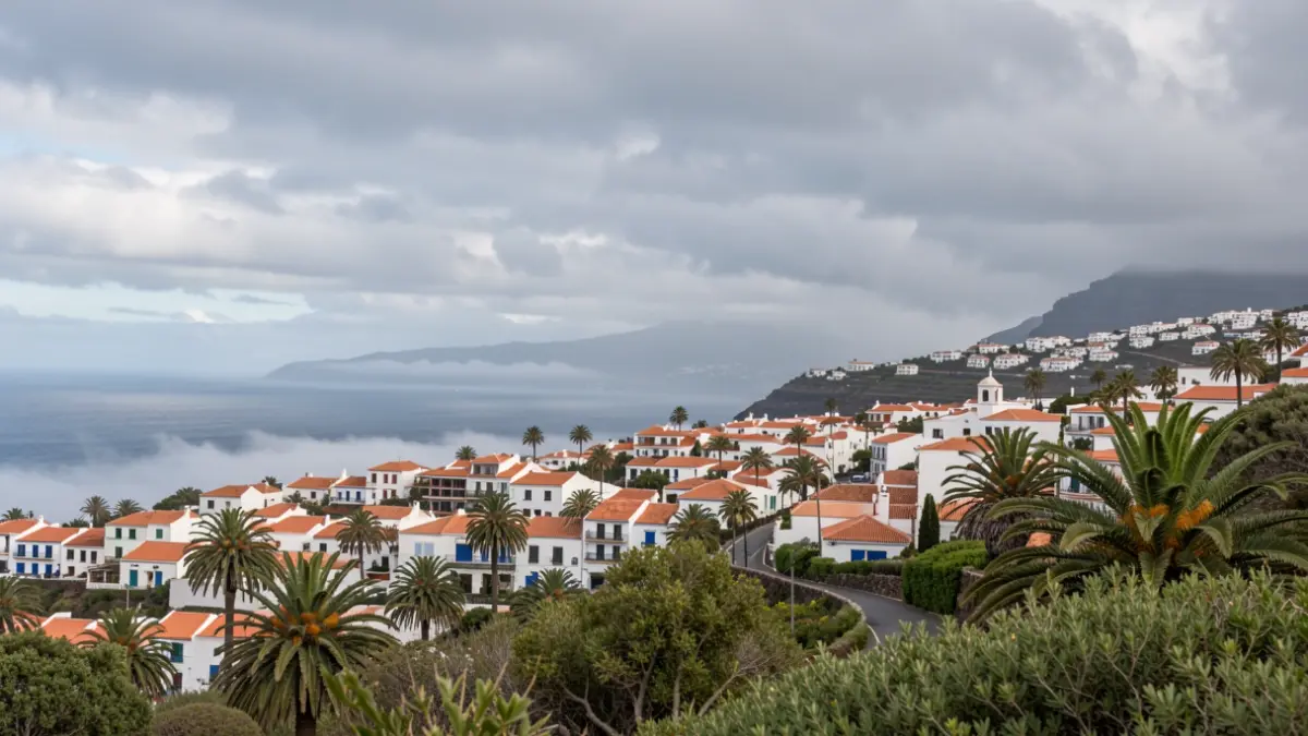 Generic image of a cloudy sky over Santa María de Guía de Gran Canaria.