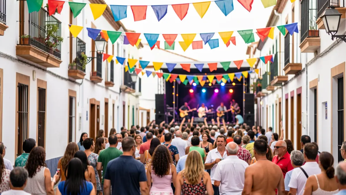 Generic image of a popular festival in Antigua, Fuerteventura, featuring traditional architecture and a festive atmosphere.