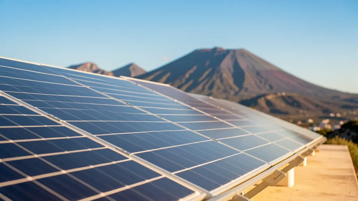 Paneles solares fotovoltaicos en Gran Canaria.